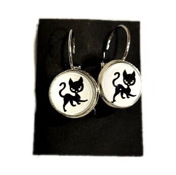 earrings with cats