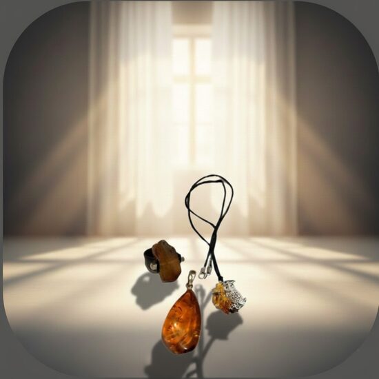 янтарные кольца, кулоны и ожерелья 