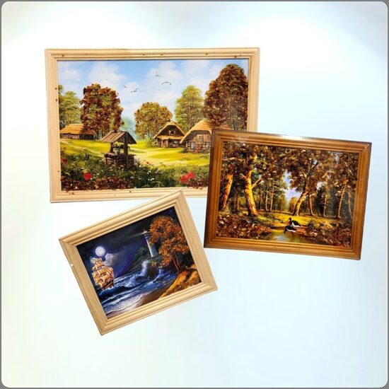 картины с янтарем 21х15 см