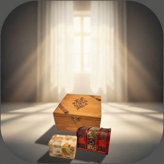 деревянные коробки и декоративные ящики