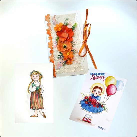 mākslinieku kartiņas un roku darbs