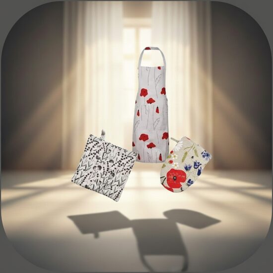 фартуки, кухонные рукавицы и прихватки