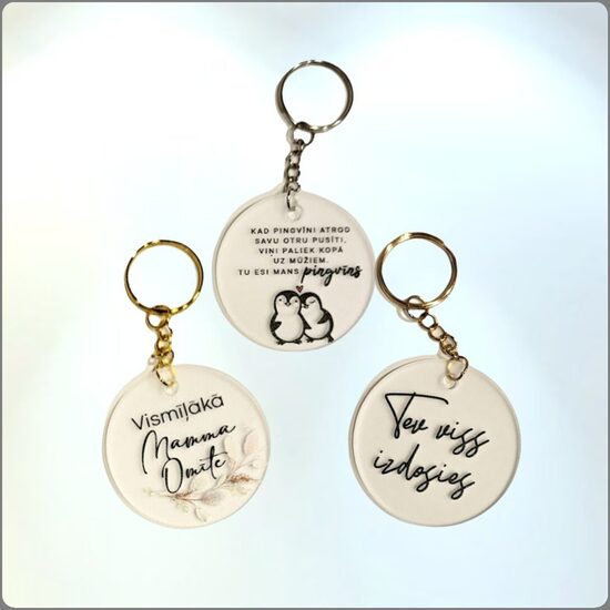 organiskā stikls atslēgu piekariņi