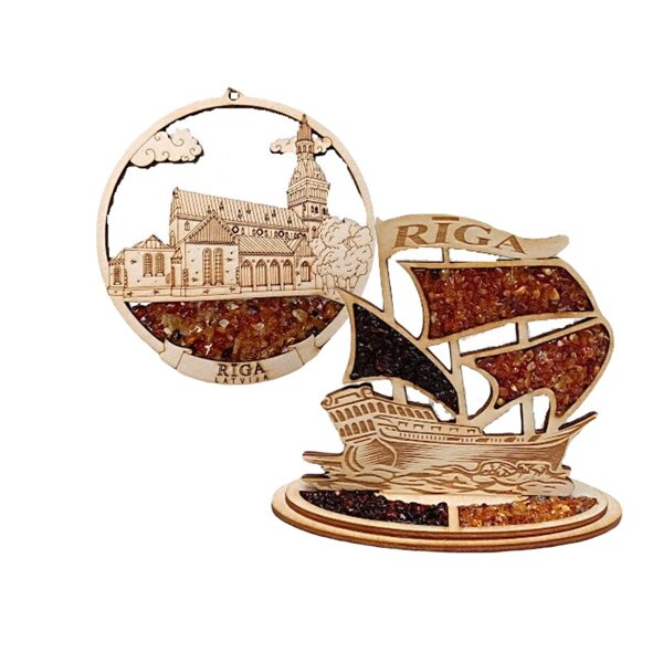 витраж с янтарем