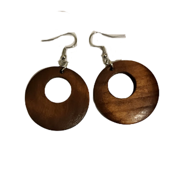 earrings with wood