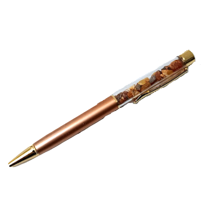 Pildspalva ar dzintaru (zeltīts korpuss)