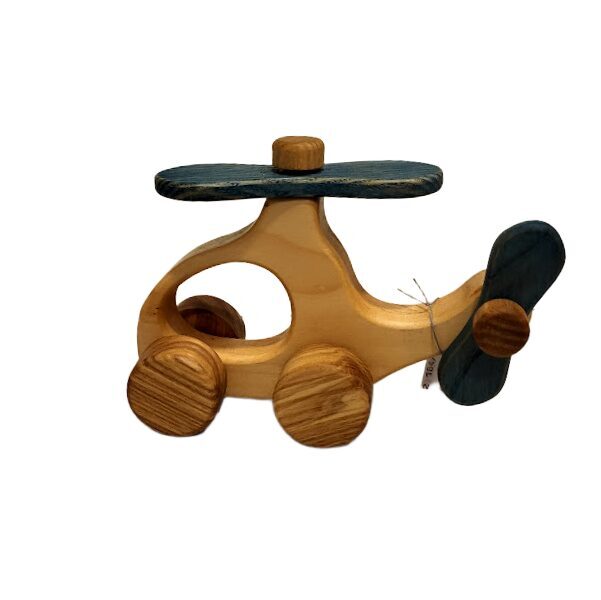 A wooden helicopter   