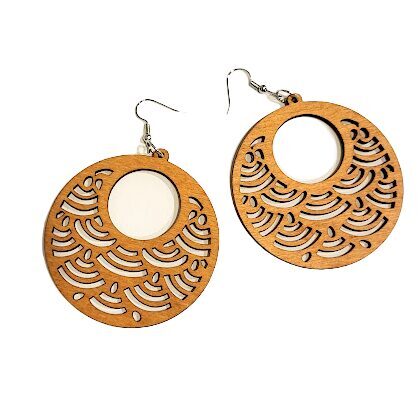 Wooden earrings 055919