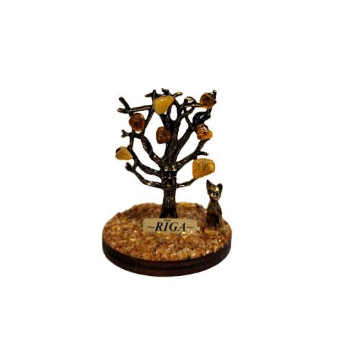 Money-amber tree with a cat 673301