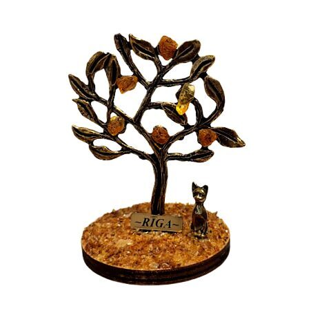 Money-amber tree with a cat 672802