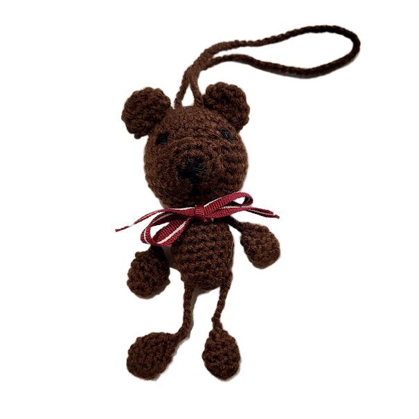 Вязаный мишка ручной работы с латвийской символикой (15 см) 554403