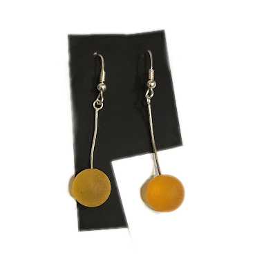 Янтарные серьги (серебряная ножка) 1204303