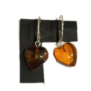 Янтарные серьги (серебряная ножка) 1206303