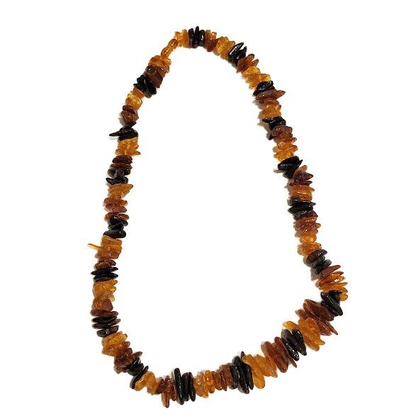 Classic Long Natural Amber Necklace "Amber Power" (~60 cm)-01