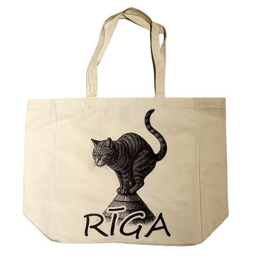 Сумка из плотного хлопка Рижский кот