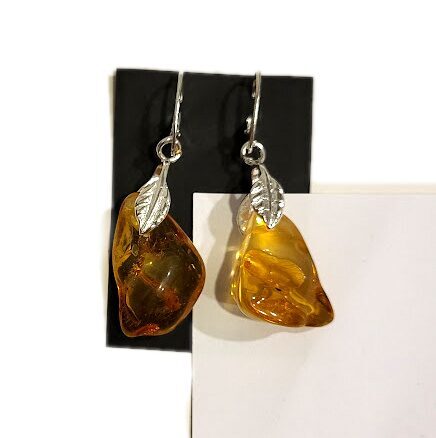 Серьги с янтарем 675203