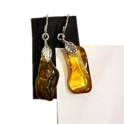 Серьги с янтарем 675204