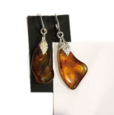 Серьги с янтарем 675205