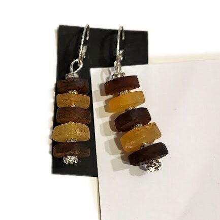 Серьги с янтарем 675214