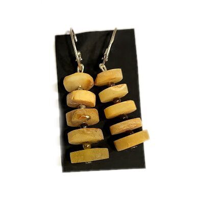 Серьги с янтарем 675215