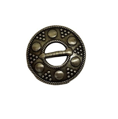 Brooch "Shield" – 2.8 cm (Silver color) 190201