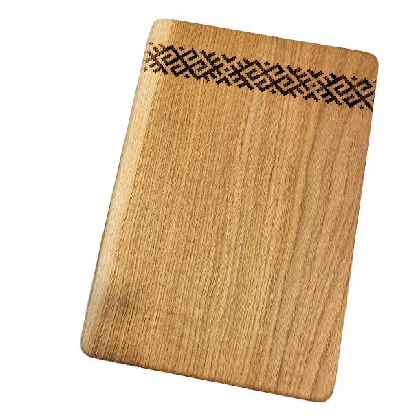 Oak kitchen board with Latvian signs 711902