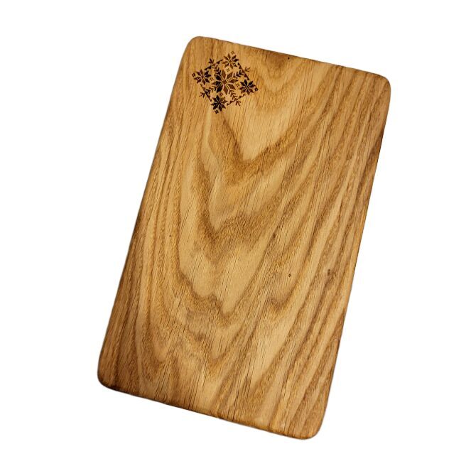 Oak kitchen board with Latvian signs 712002