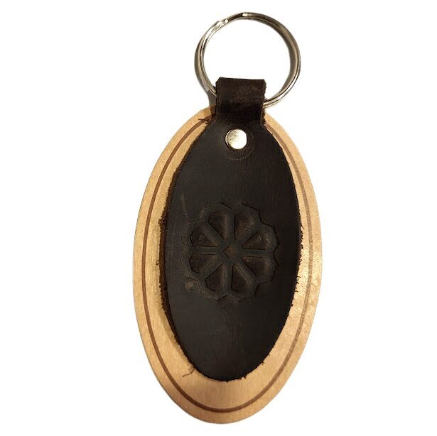 Ādas atslēgu piekariņš Saules zīme 430133