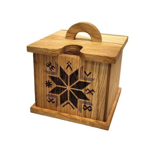 Oak sugar bowl with pattern 1290701