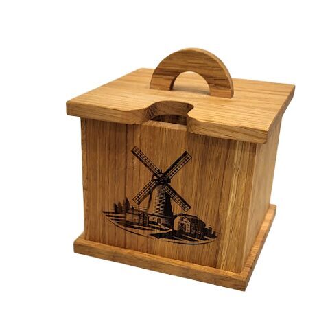 Дубовая сахарница с узором 1290702