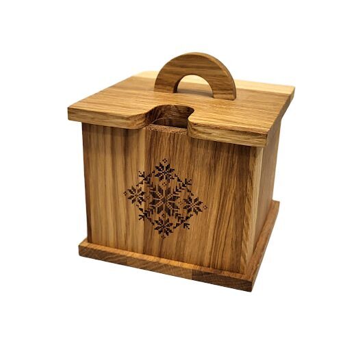 Дубовая сахарница с узором 1290703