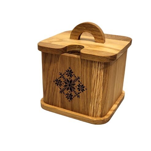 Дубовая сахарница с узором 1290704