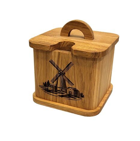 Дубовая сахарница с узором 1290705