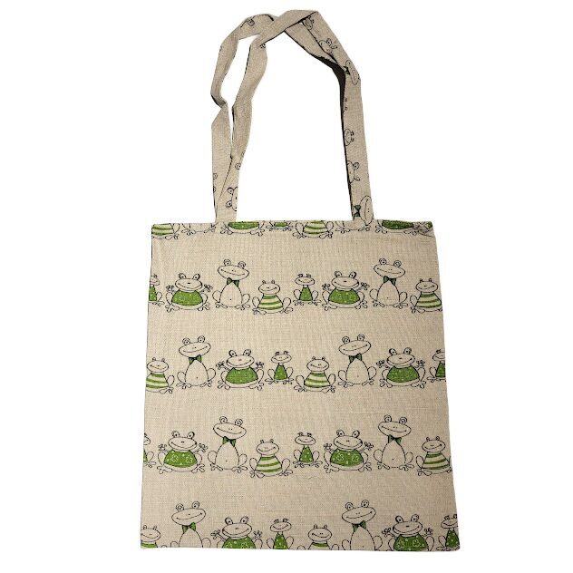 Iepirkuma maisiņš ar apdruku Vardes