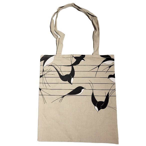 Iepirkuma maisiņš ar apdruku Bezdelīgas