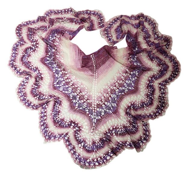 Lace Shawl "Vēja vītie" (Wind-Woven) 150602