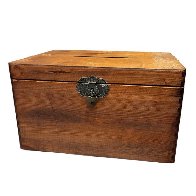 Wooden Wedding Card & Money Box - "Celebration Chest"