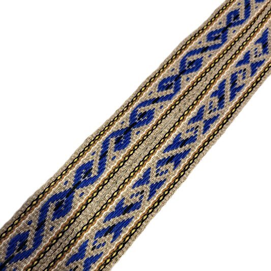 Handmade Woven Woolen Sash on Linen Base "Wisdom of the Serpent"