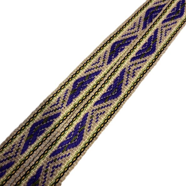 Handmade Woven Woolen Sash on Linen Base "God's Symbol"