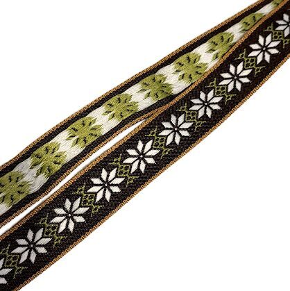 Woven Belt "Brown Auseklītis" (2 cm)  