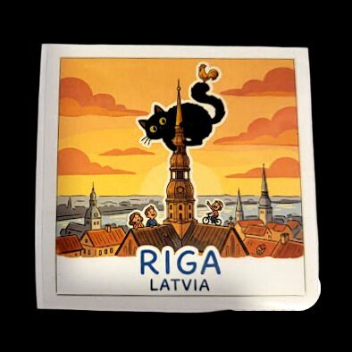 Decorative Sticker "Riga Cat" (6x6 cm) 