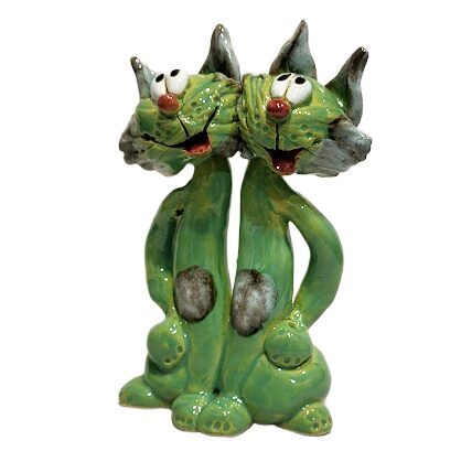 Ceramic souvenir figurine "Two Cats" (Large, 16 cm) 542402