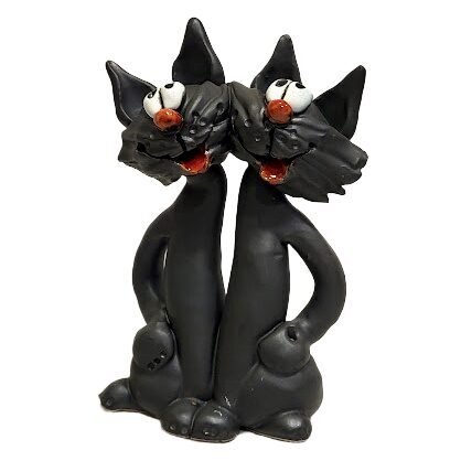 Ceramic souvenir figurine "Two Cats" (Large, 16 cm) 542404