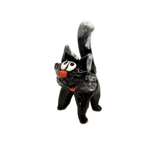 Ceramic souvenir figurine "Cat with a Proud Tail" (12 cm) 542003 