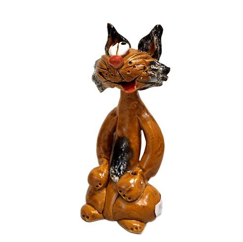 Ceramic souvenir figurine "Sitting Cat" (Large, 16 cm) 543602 