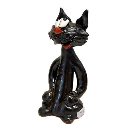 Керамическая сувенирная фигурка «Сидящий котик» (Большой, 16 см) 543604