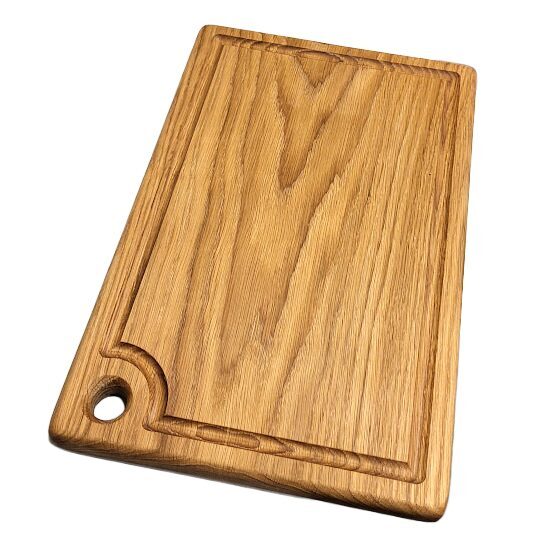 Solid Oak Wood Cutting Board with Juice Groove (35x23x2,5 cm) 320704