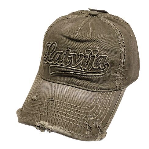Кепка с козырьком «Latvia» (Серая) 