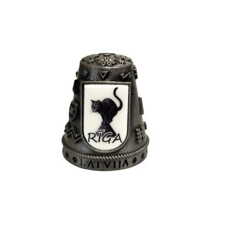 Metal Souvenir Thimble with Power Symbols "Cat" 