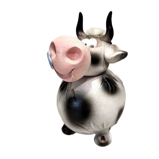 Ceramic piggy bank "Cow" (Handmade) 